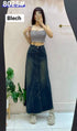 Denim Fitted Long Skirts